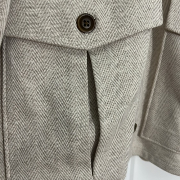 Lands End Herringbone shirt jacket - Picture 3 of 12